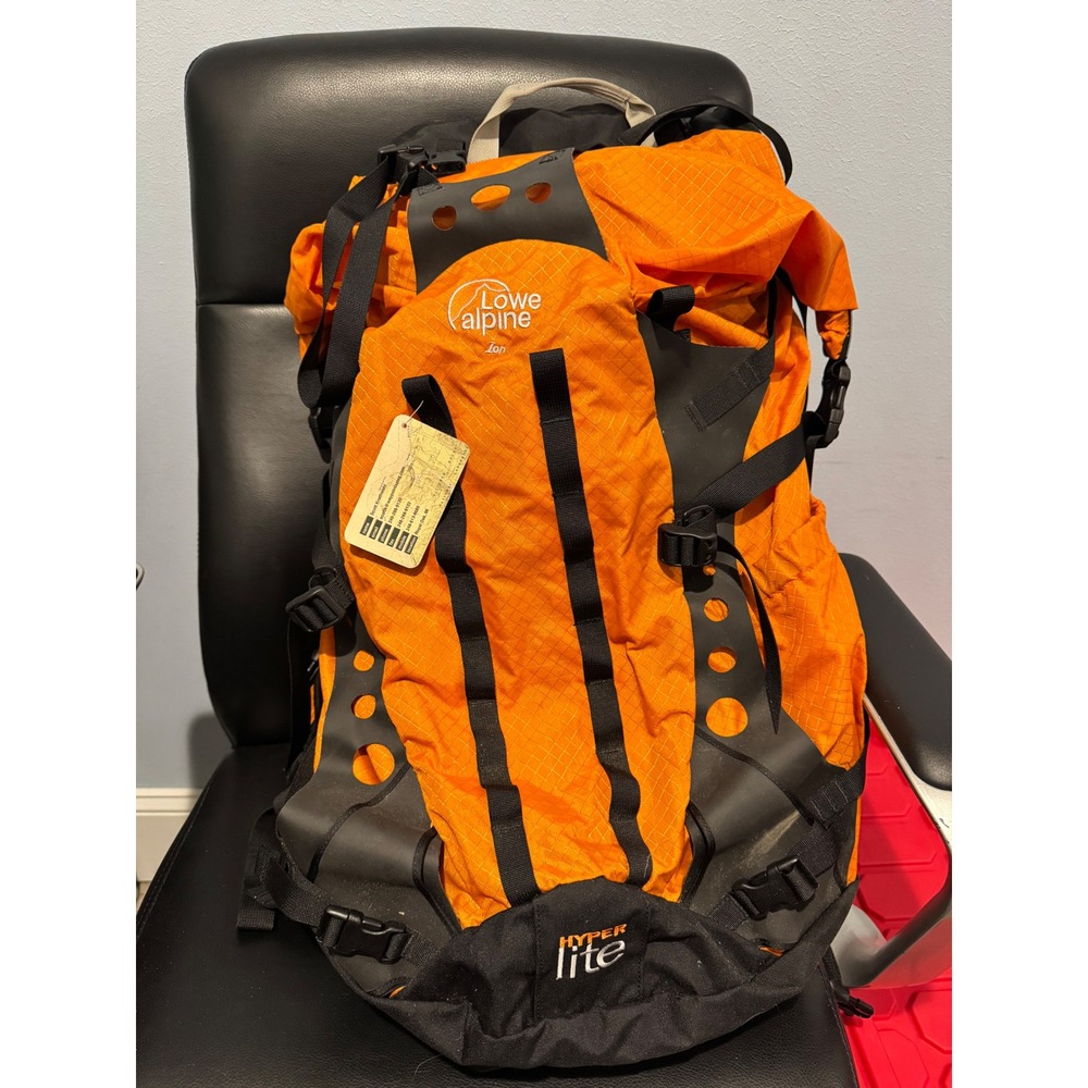 Lowe Alpine Ion Hyperlite Backpack Orange Black Ripstop Technical Mountaineering
